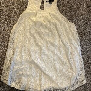 Cable & Gauge White Lace Halter Camisole